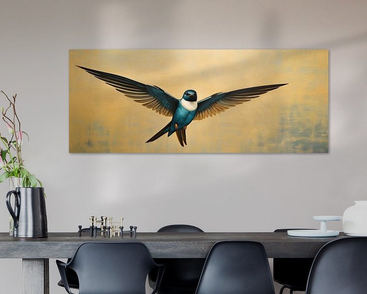 Voorbeeld van het werk in een kamer