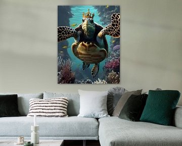 Turtle King (AI) by Raymond Wijngaard