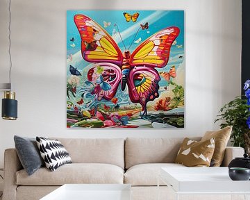 Vlinder Schilderij van De Mooiste Kunst