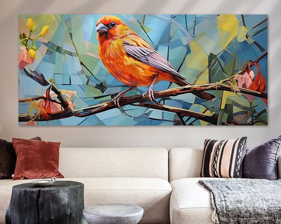 Voorbeeld van het werk in een kamer