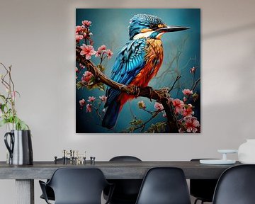 Peinture de Kingfisher sur Art Merveilleux