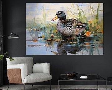 Schilderij Watervogel van De Mooiste Kunst