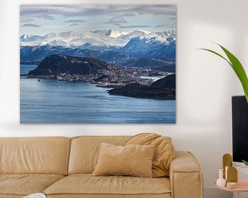 View of Ålesund from the island of Godøy, Norway. by qtx