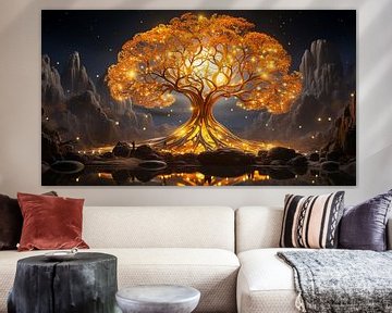 The tree of life lights up myths in the night by Animaflora PicsStock