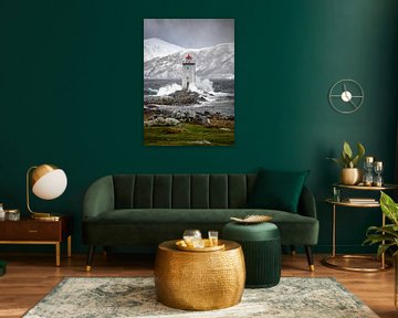 Lighthouse during storm on Godøy, Sunnmøre, Møre og Romsdal, Norway by qtx