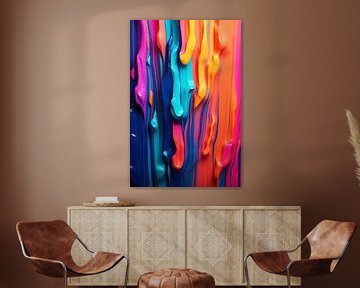 Colourful Dripping Paint by But First Framing