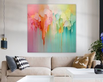 Colourful Dripping Paint by But First Framing