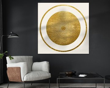 Cercle d'or II sur Lily van Riemsdijk - Art Prints with Color