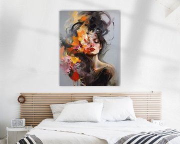 Modern and abstract portrait by Carla Van Iersel