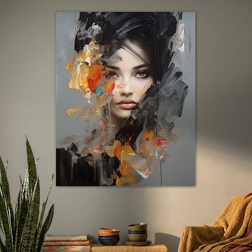 Modern and abstract portrait by Carla Van Iersel