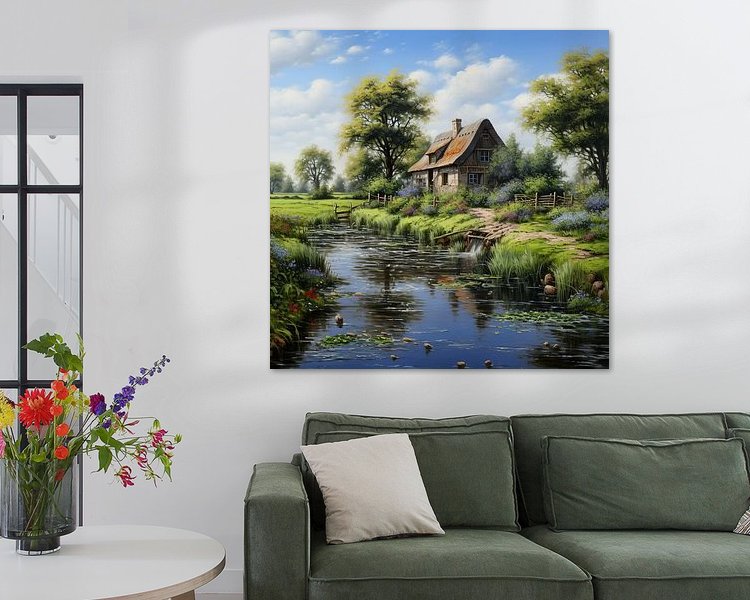 Voorbeeld van het werk in een kamer