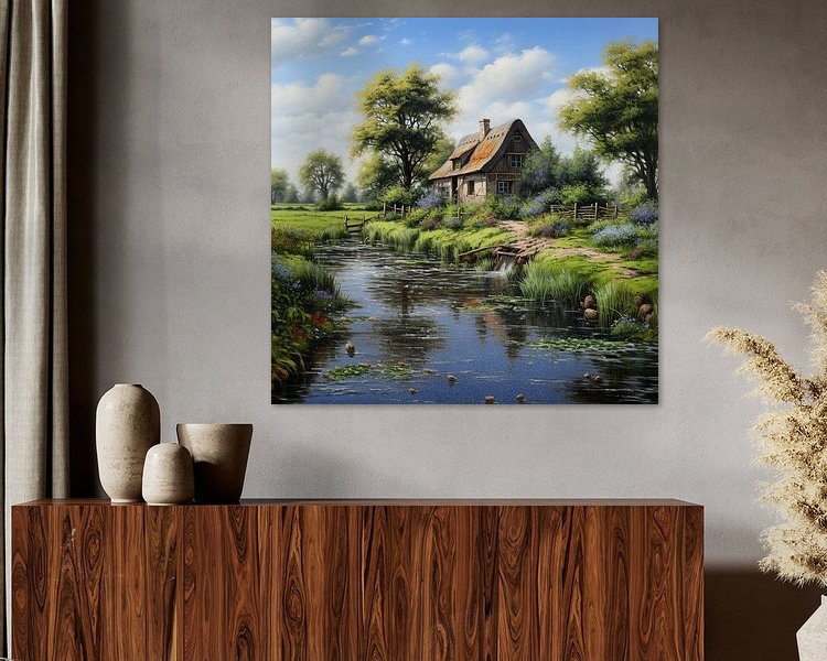 Voorbeeld van het werk in een kamer