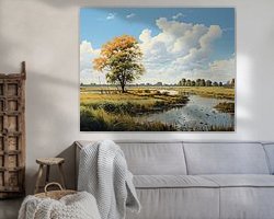 Voorbeeld van het werk in een kamer