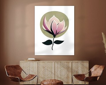 Abstracte magnolia van Tanja Udelhofen