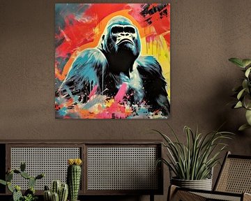 Kleurrijke gorilla van ARTemberaubend