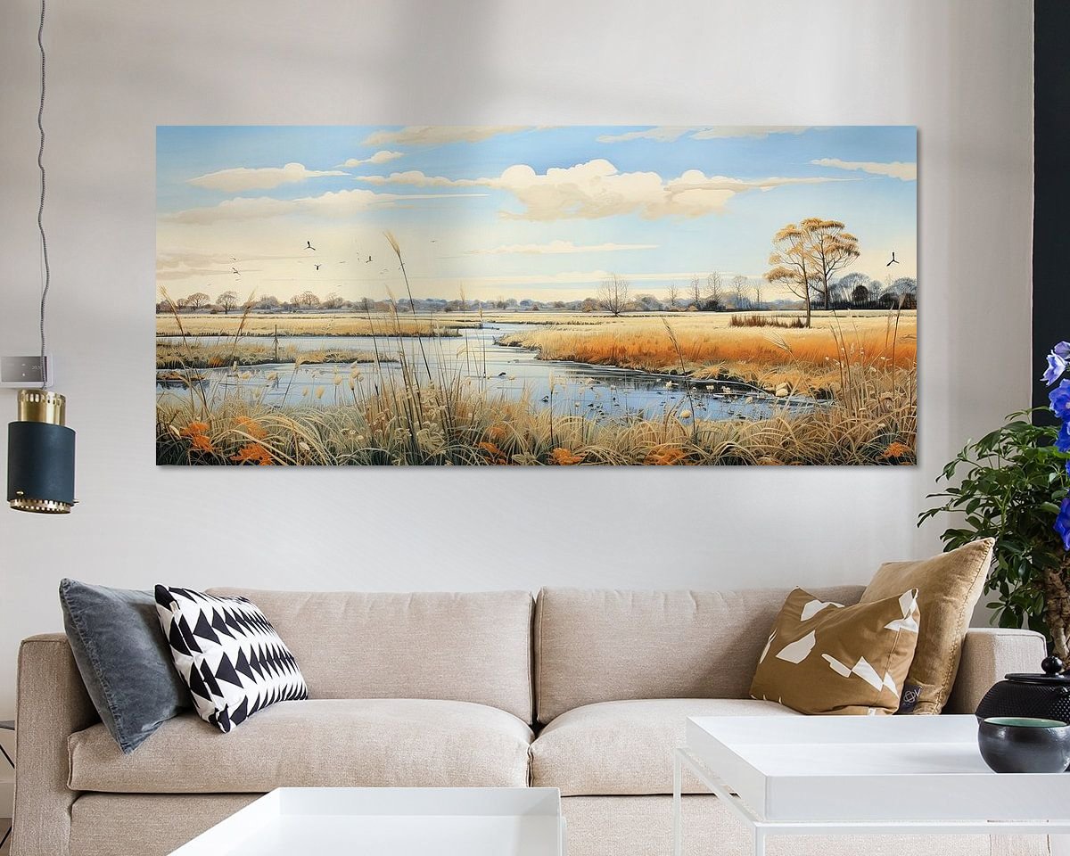 Voorbeeld van het werk in een kamer