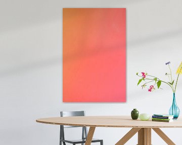 Art néon. Art moderne abstrait minimaliste. Dégradé en orange et rose sur Dina Dankers