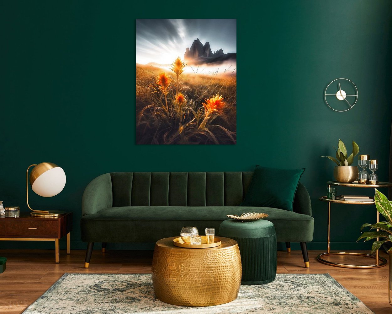 Voorbeeld van het werk in een kamer