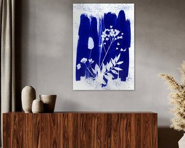 Blauwe droogbloemen