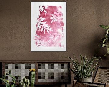Gebleekte roze bladeren van Lies Praet