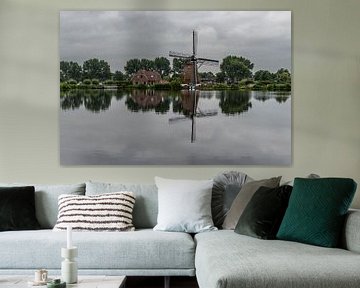 Mill with house in the kagerplassen on a grey morning (0113) by Reezyard