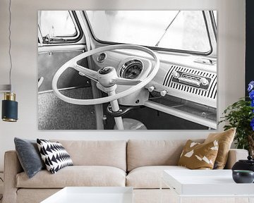 Tableau de bord de Volkswagen Transporter T1 vintage rétro sur Sjoerd van der Wal Photographie