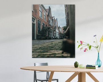 Prachtige straat in Haarlem van Sebastiaan van 't Hoog