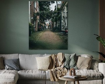 Prachtige straat in Haarlem van Sebastiaan van 't Hoog