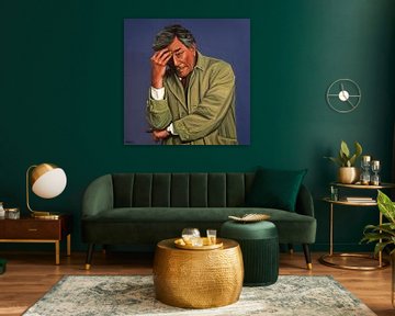 Peter Falk als Columbo schilderij van Paul Meijering