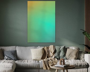 Neon-Kunst. Moderne abstrakte minimalistische Kunst. Farbverlauf in hellem Grün und Gelb. von Dina Dankers