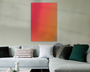 Neon kunst. Moderne abstracte minimalistische kunst. Verloop in fel roze en oranje. van Dina Dankers