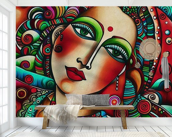 Voorbeeld van het werk in een kamer