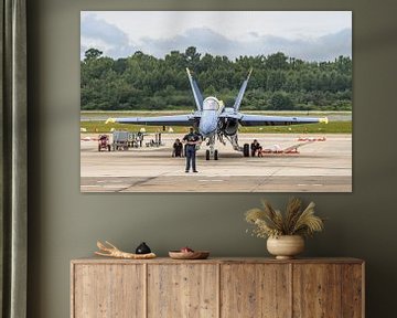 Blue Angel number 5 ready for flight demonstration. by Jaap van den Berg