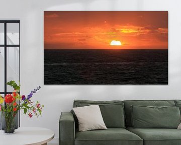 Coucher de soleil sur la côte de Zeeland sur MSP Canvas