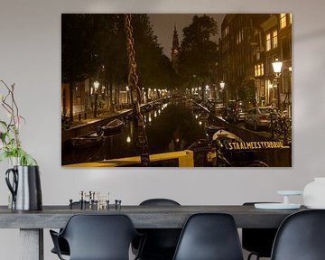 Amsterdam - Vue du Staalmeesterbrug vers la Zuiderkerk sur t.ART