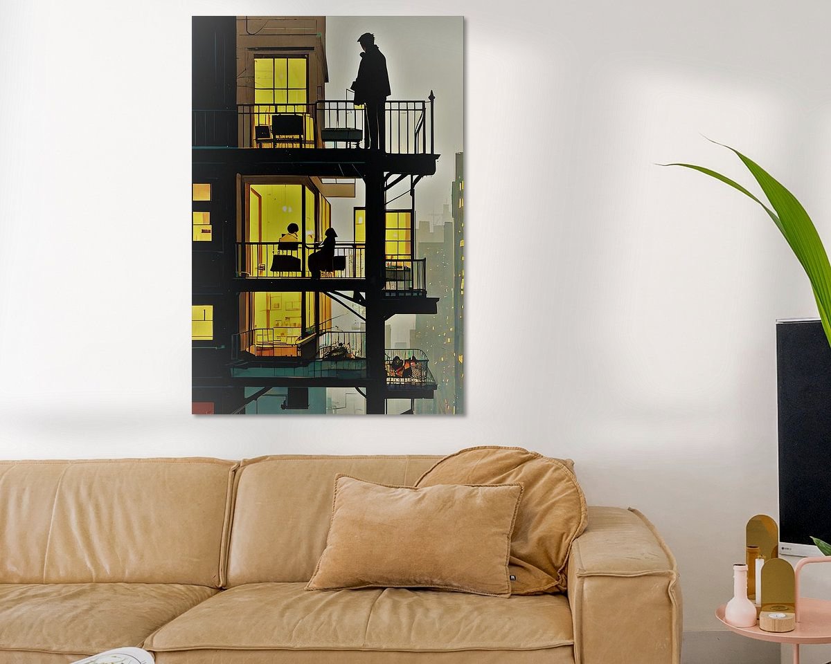 Voorbeeld van het werk in een kamer