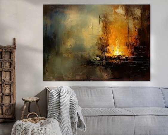 Voorbeeld van het werk in een kamer