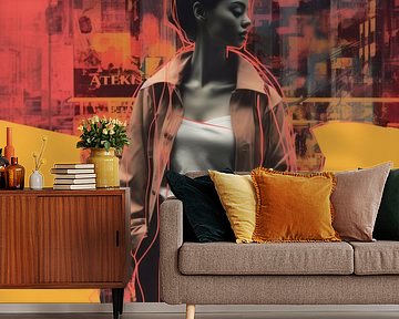 Kleurrijke neon collage