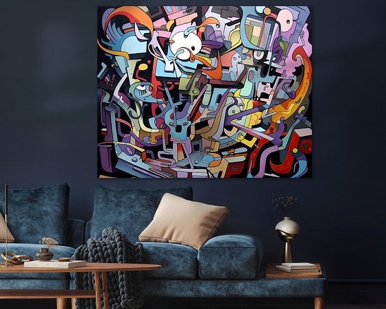 Voorbeeld van het werk in een kamer