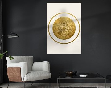 Gouden cirkel IV van Lily van Riemsdijk - Art Prints with Color