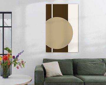 Rund in beige VIII von Lily van Riemsdijk - Art Prints with Color