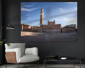 Piazza del Campo square and Mangia tower. Siena by Stefano Orazzini