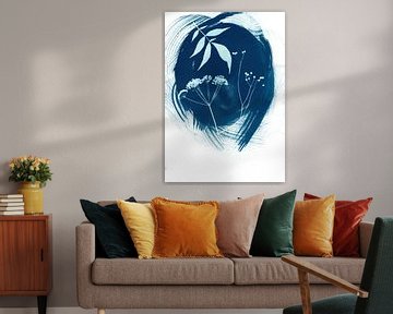 Minimalist Blue Flowers by Lies Praet