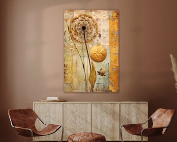 Dandelion dreamscape: Rustieke abstracties in het palet van de natuur van Floral Abstractions