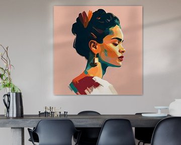 Frida A Colourful Portrait by Color Square