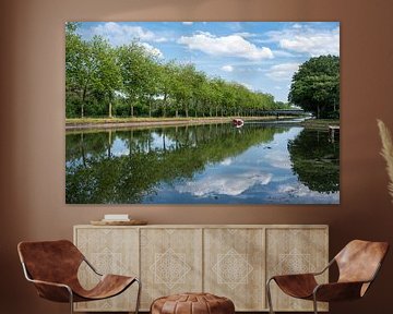 Bocholt, Limburg, Belgium - Trees reflecting in the Bocholt Here