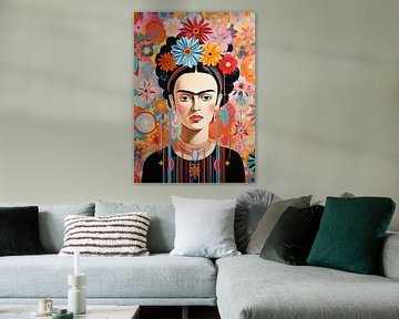 Frida Khalo fleurs colorées sur Bianca ter Riet