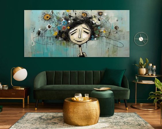 Voorbeeld van het werk in een kamer