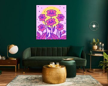 Paysage floral coloré sur FRESH Fine Art