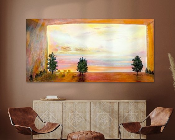 Voorbeeld van het werk in een kamer